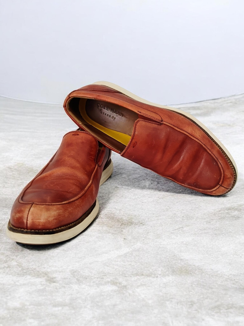 Cole Haan Men's ØriginalGrand Venetian Loafers Brown Leather Slip-on EUC 9.5